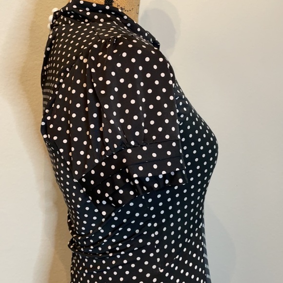 Black & white Polka Dot Lindy Bop Amie Tea Dress Small S - Picture 6 of 9